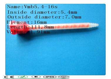 Miscelatore statico di plastica di MB 5.4-16s per il tubo mescolantesi, gli epossidici ed il tubo di miscelatore statico di polyureas