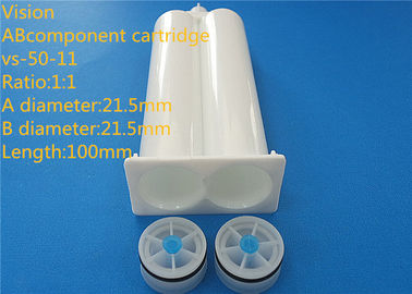 vs-50-11 lunghezza a resina epossidica doppia a resina epossidica componente 21.5mm della cartuccia della plastica ab della cartuccia ab di 1:1 due