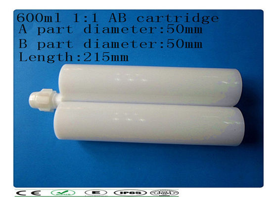 Cartuccia doppia d'erogazione 600ml, cartuccia di plastica della colla di ab