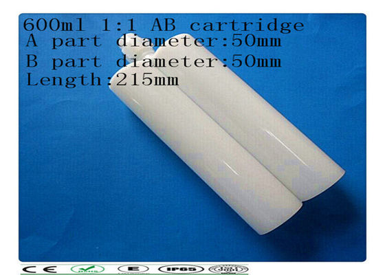 Cartuccia doppia d'erogazione 600ml, cartuccia di plastica della colla di ab
