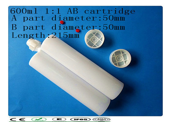 Cartuccia doppia d'erogazione 600ml, cartuccia di plastica della colla di ab