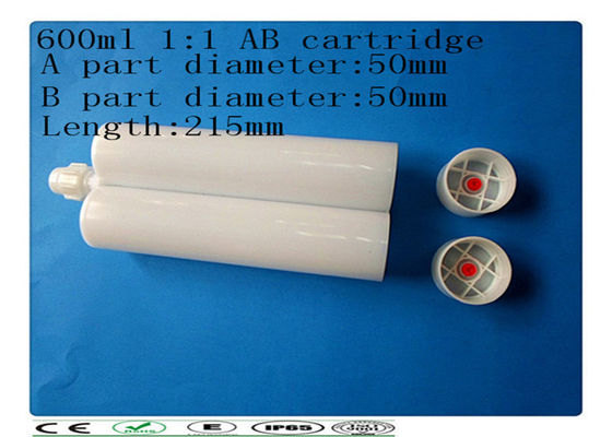 Cartuccia doppia d'erogazione 600ml, cartuccia di plastica della colla di ab