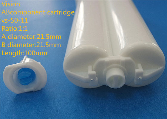 vs-50-11 lunghezza a resina epossidica doppia a resina epossidica componente 21.5mm della cartuccia della plastica ab della cartuccia ab di 1:1 due
