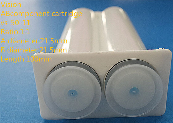 vs-50-11 lunghezza a resina epossidica doppia a resina epossidica componente 21.5mm della cartuccia della plastica ab della cartuccia ab di 1:1 due