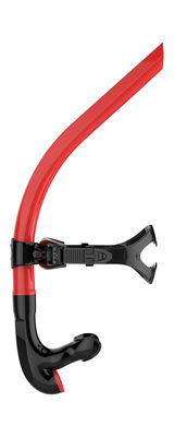 Unità di elaborazione nera e rossa adulta che nuota Snorkle con il boccaglio del silicone per addestramento del nuotatore
