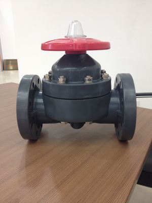 Maniglia ad alta pressione della ruota del collegamento della flangia della valvola a diaframma del PVC del solenoide