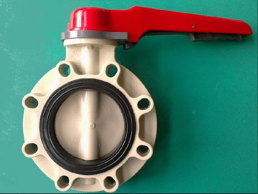 Valvola a farfalla di plastica resistente alla corrosione per l'impianto minerario, UPVC, CPVC, PVDF, pp, PPH fabbricato