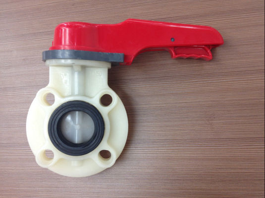 Valvola a farfalla di PN1.0Mpa UPVC, tipo valvola a farfalla manuale 1" del wafer a 8"